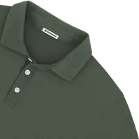 StringKing Men's Pima Jersey Signature Polo Multi - Relaxed Fit, Moss, Detail