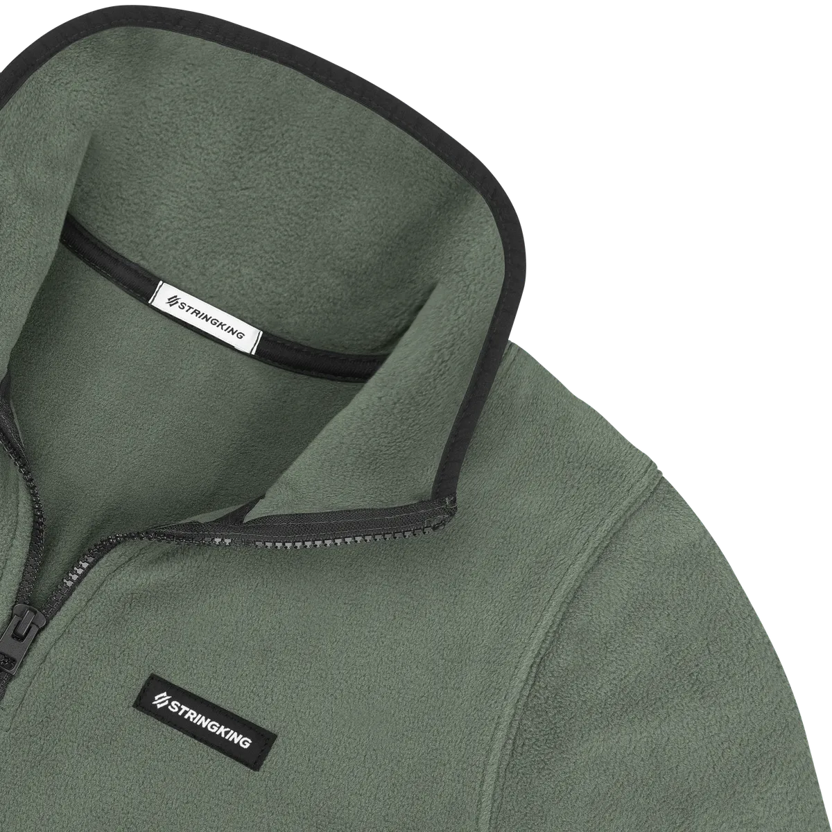 StringKing Women's Polartec Fleece Quarter Zip - Sharp Fit, Avenue Green, Detail