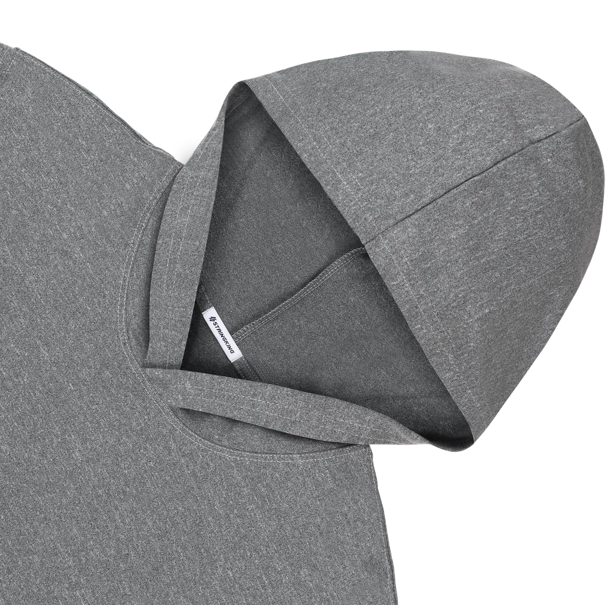 StringKing Men's FlexTech Lightweight Hoodie - Sharp Fit, Heather Gray, Detail