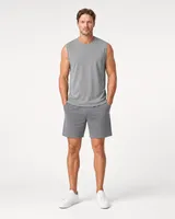 StringKing Men's StayCool Tank Top - Relaxed Fit, Gray, Full Front - Human Model