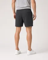 StringKing Men's Velocity Short - Sharp Fit, Black, 7 inch, Full Back - Human Model - Chest to Feet