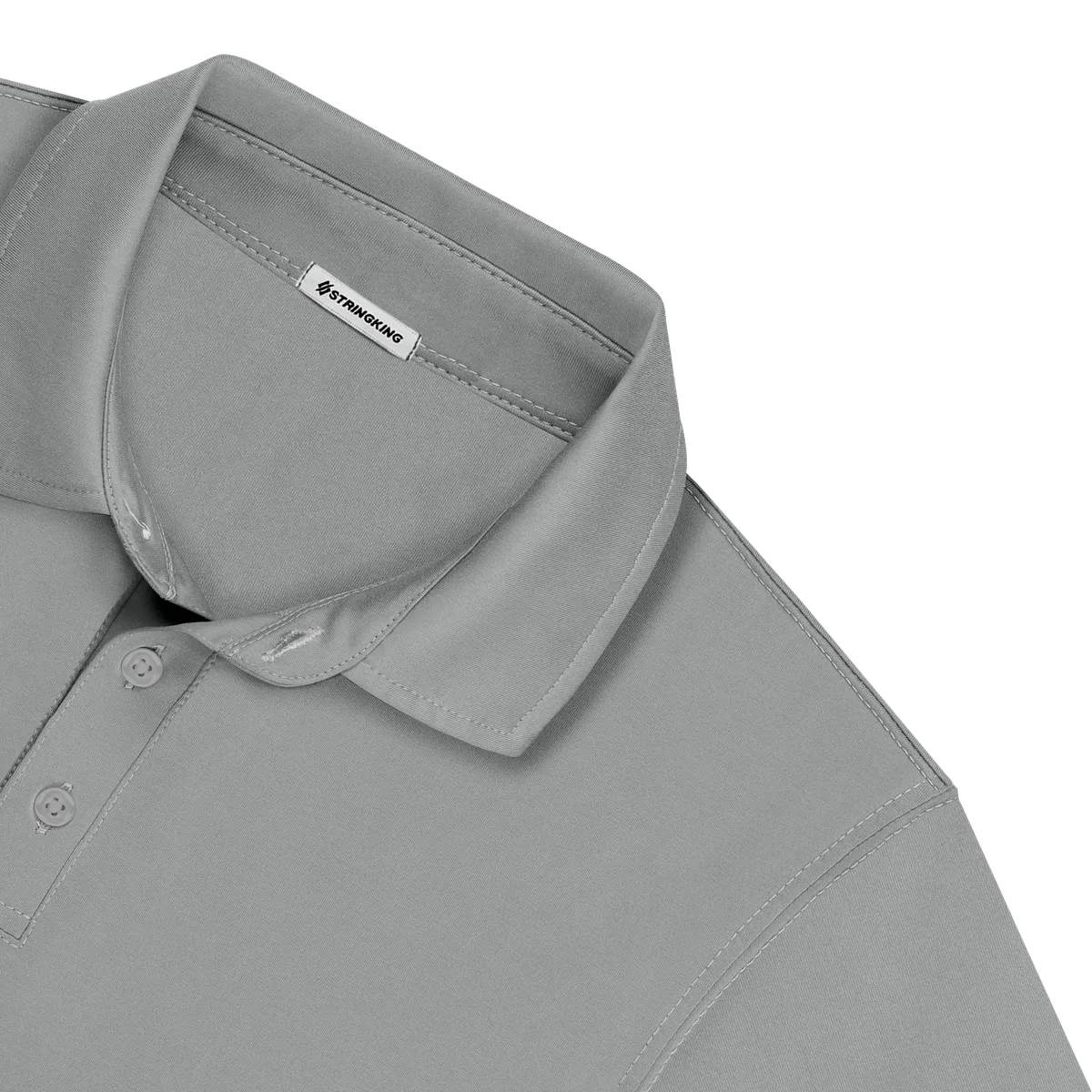 StringKing Men's StayCool Polo - Sharp Fit, Gray, Detail