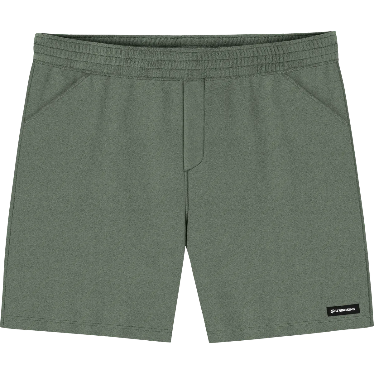 StringKing Men's Polartec Fleece Shorts - Relaxed Fit, Avenue Green, Front