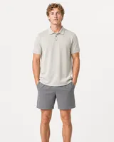 StringKing Men's Pima Terry Polo - Relaxed Fit, Moonstruck, Full Front - Human Model - Top of head to Knees