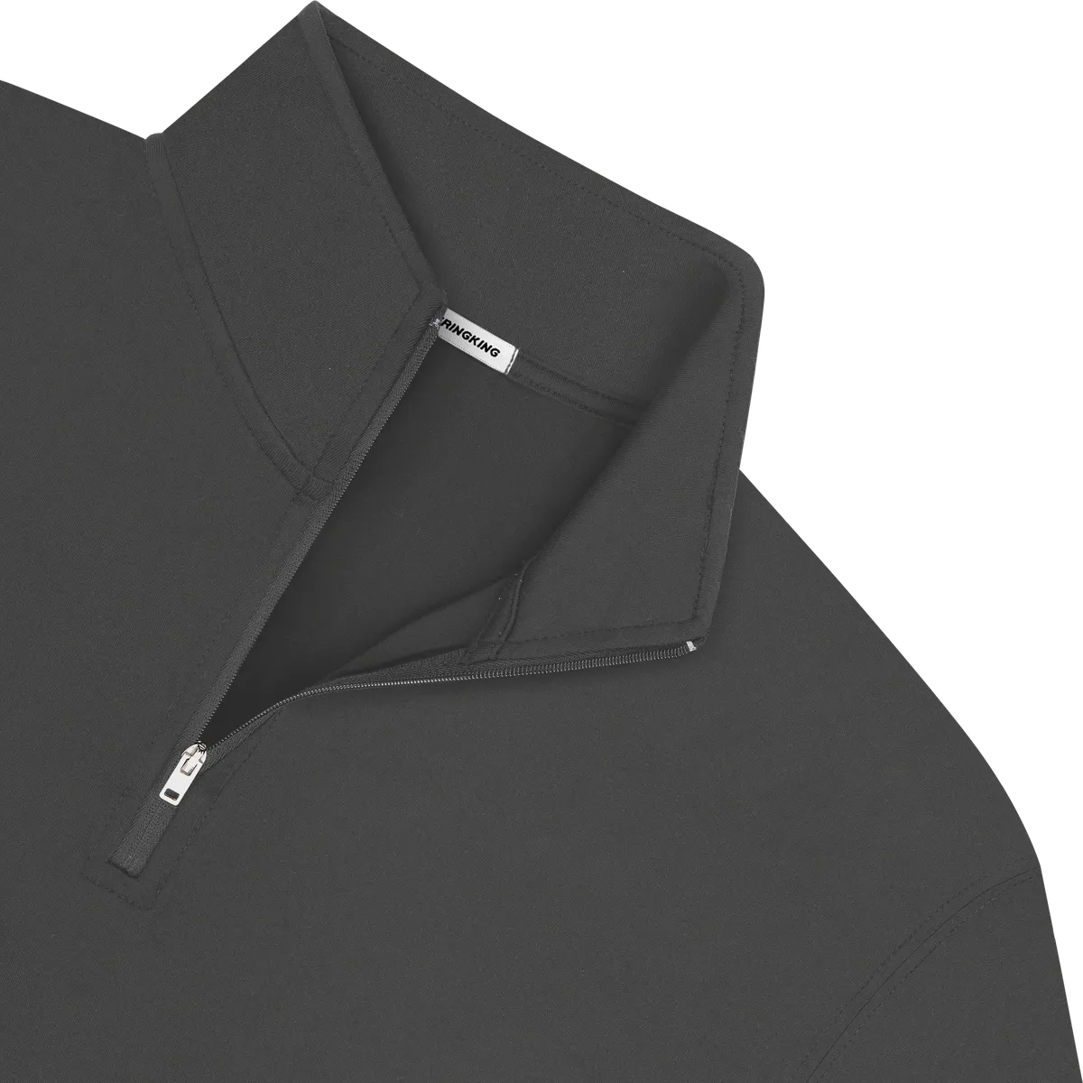 StringKing Men's FlexTech Quarter Zip - Sharp Fit, Black, Detail