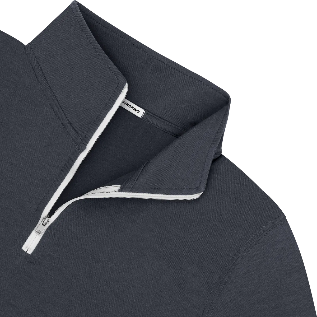StringKing Men's FlexStyle Quarter Zip - Sharp Fit, India Ink, Detail