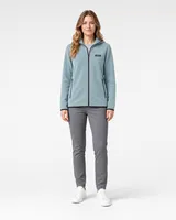 StringKing Women's Polartec Fleece Full Zip Hoodie with Pockets - Relaxed Fit, Slate, Full Front - Human Model