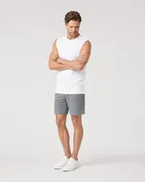StringKing Men's StayWarm Tank Top - Sharp Fit, White, Full Front Angle - Human Model