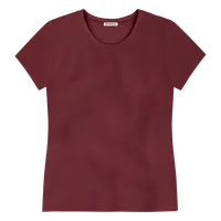 StringKing Women's FlexStyle Short Sleeve Crewneck T-Shirt - Sharp Fit, Rhubarb, Front