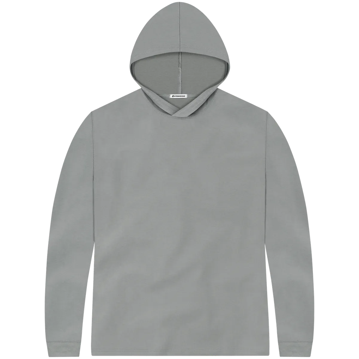 StringKing Men's StayCool Hoodie - Relaxed Fit, Gray, Front