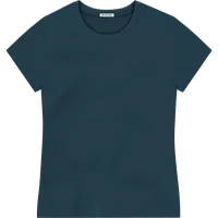 StringKing Women's Pima Terry Tee - Relaxed Fit, Navy, Front