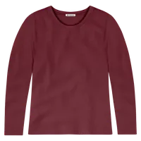 StringKing Women's FlexStyle Long Sleeve Crewneck T-Shirt - Sharp Fit, Rhubarb, Front