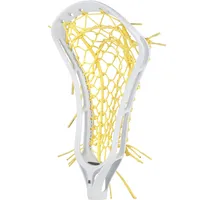StringKing Women's Legend - Strung, Mid, Tech Trad, White / Yellow, Strung, Angled Front