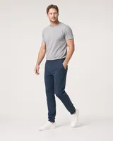 StringKing Men's Pima Terry Sweatpants - Sharp Fit, Navy, Full Front Angle - Human Model