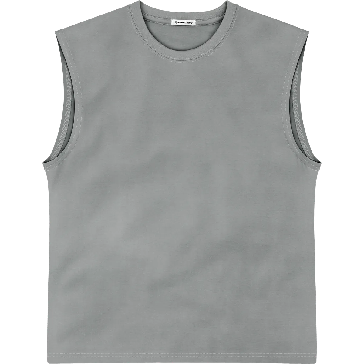 StringKing Men's StayWarm Tank Top - Sharp Fit, Gray, Front