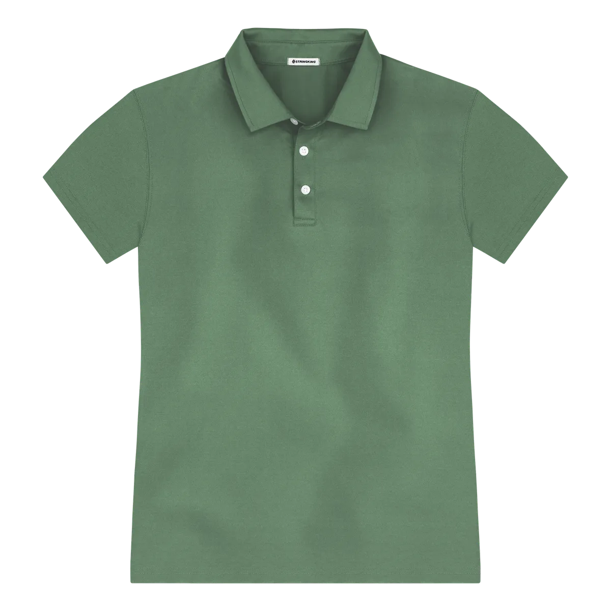 StringKing Men's FlexTech Short Sleeve Polo - Sharp Fit, Green, Front