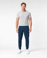 StringKing Men's StayWarm Joggers - Sharp Fit, Navy Blue, Full Front - Human Model
