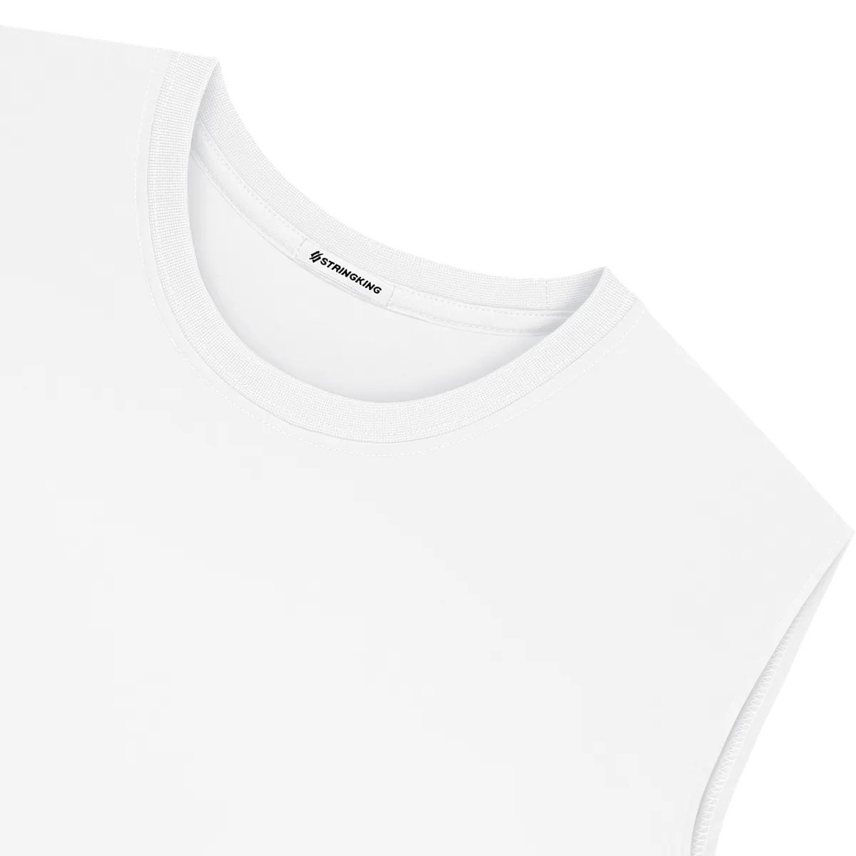 StringKing Men's StayCool Tank Top - Sharp Fit, White, Detail