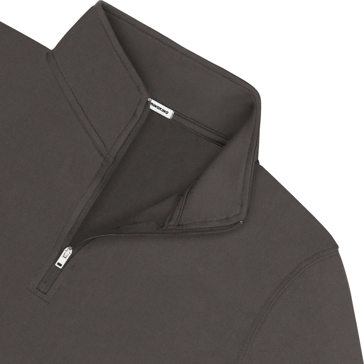 StringKing Men's FlexTech Quarter Zip - Sharp Fit, Charcoal, Detail