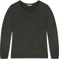 StringKing Women's Pima Terry Crew Sweater - Sharp Fit, Peat, Front