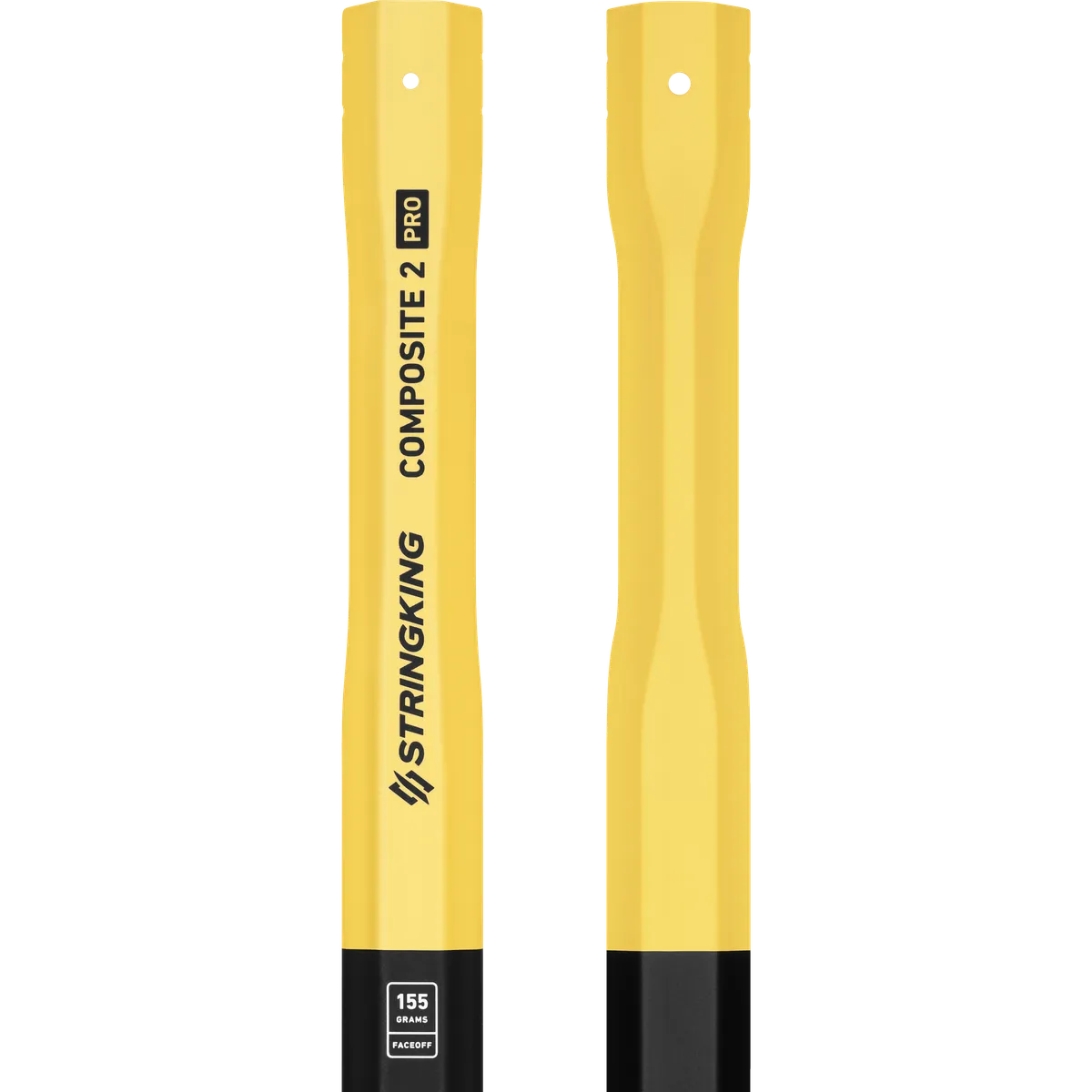 StringKing Composite 2 Pro Faceoff Double Lever - 155 Grams, Black / Yellow, Top Section, Vertical, Right, Left