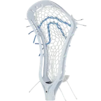 StringKing Women's Legend - Strung, Mid, Type 4, White / Carolina, Strung, Angled Front