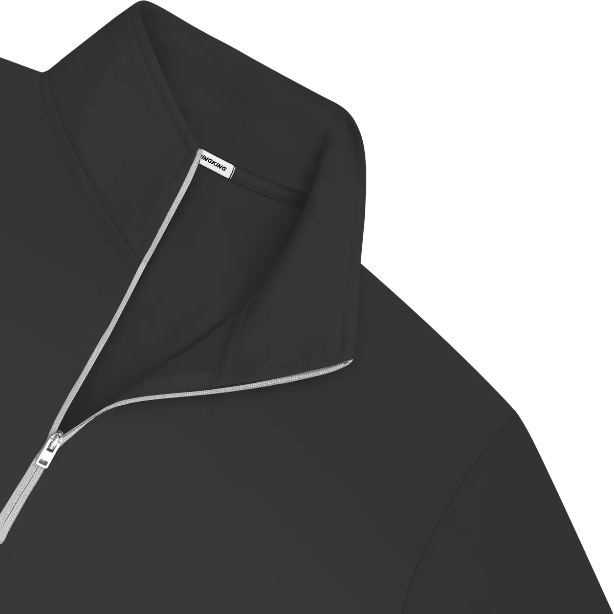 StringKing Men's StayCool Quarter Zip - Sharp Fit, Black, Detail