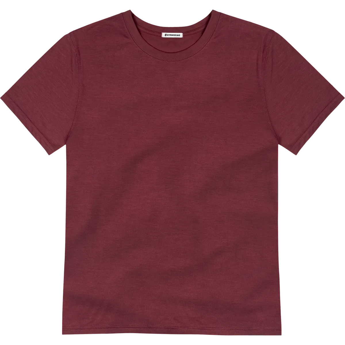 StringKing Men's FlexStyle Short Sleeve Crewneck T-Shirt - Relaxed Fit, Rhubarb, Front