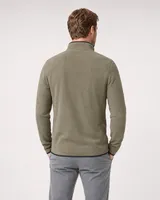 StringKing Men's Polartec Fleece Quarter Zip - Sharp Fit, Mermaid, Full Back - Human Model - Top of head to Mid-thigh