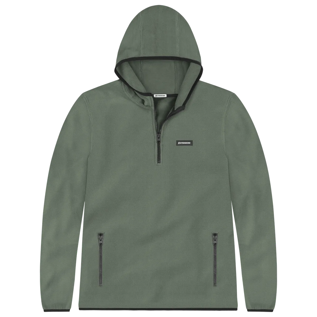 StringKing Men's Polartec Fleece Quarter Hood Pro - Sharp Fit, Avenue Green, Front