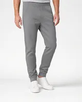 StringKing Men's Pima Terry Sweatpants - Sharp Fit, Frost Gray, Full Front - Human Model - Waist to Feet