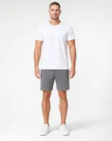 StringKing Men's StayWarm Tee - Relaxed Fit, White, Full Front - Human Model - Top of head to Knees