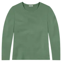 StringKing Women's FlexTech Long Sleeve Crewneck T-Shirt - Sharp Fit, Green, Front