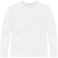 StringKing Men's Pima Jersey Long Sleeve Tee - Sharp Fit, White, Front