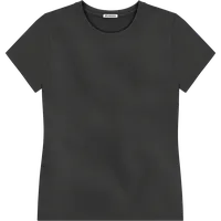 StringKing Women's Pima Terry Tee - Sharp Fit, Black, Front