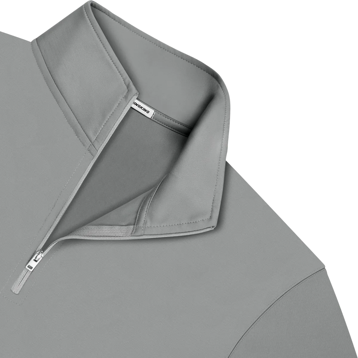 StringKing Men's StayWarm Quarter Zip - Relaxed Fit, Gray, Detail