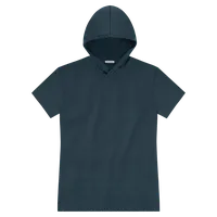 StringKing Men's FlexTech Lightweight Short Sleeve Hoodie - Sharp Fit, Navy, Front