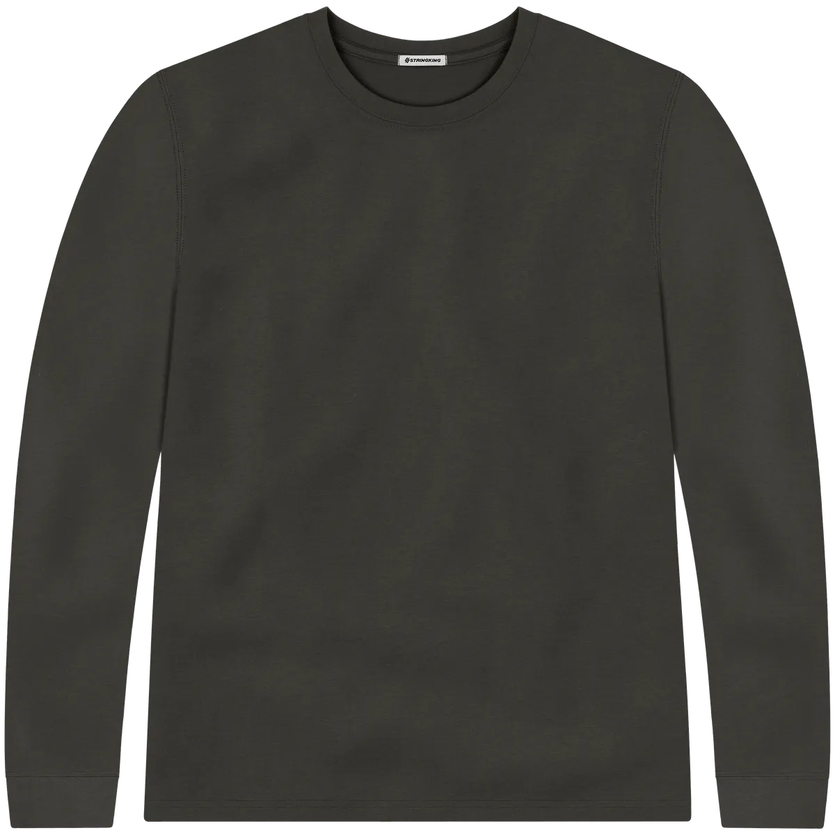StringKing Men's Pima Jersey Long Sleeve Tee - Sharp Fit, Peat, Front