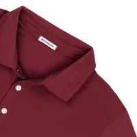 StringKing Men's FlexStyle Short Sleeve Polo - Relaxed Fit, Rhubarb, Detail