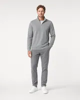 StringKing Men's StayCool Quarter Zip - Relaxed Fit, Gray, Full Front - Human Model