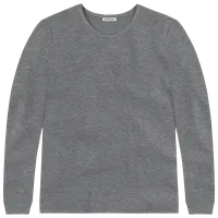 StringKing Men's FlexStyle Long Sleeve Crewneck T-Shirt - Relaxed Fit, Heather Gray, Front