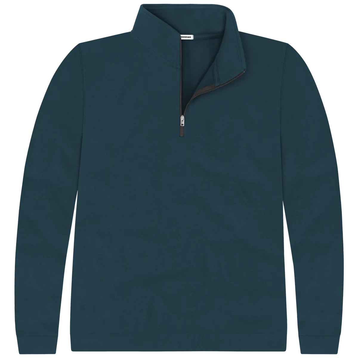 StringKing Men's Pima Terry Quarter Zip - Sharp Fit, Navy, Front