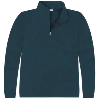 StringKing Men's Pima Terry Quarter Zip - Sharp Fit, Navy, Front