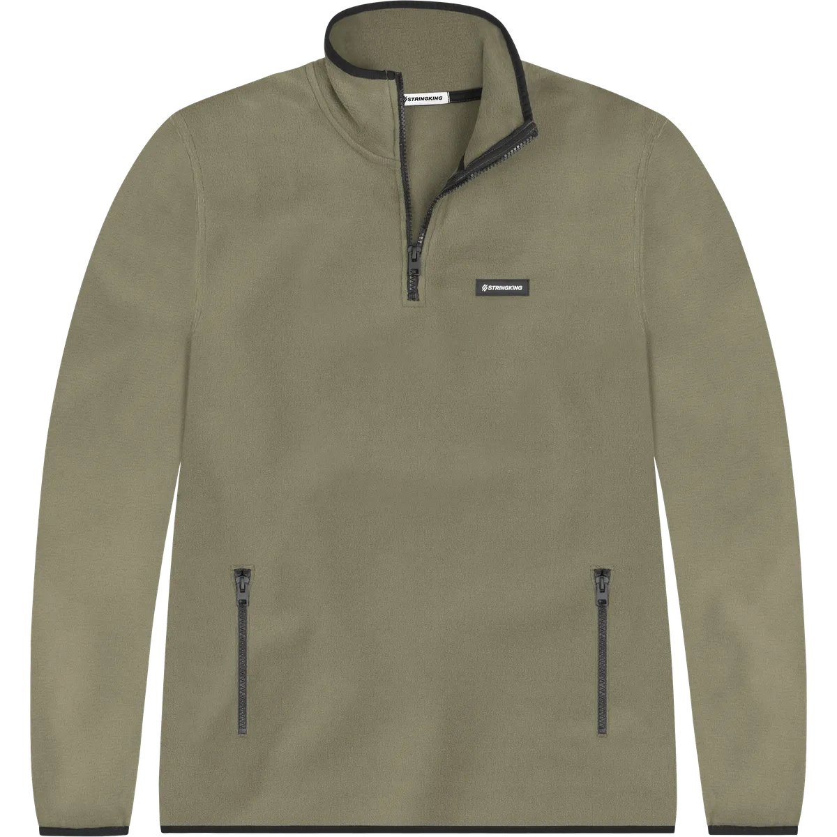 StringKing Men's Polartec Fleece Quarter Zip with Pockets - Sharp Fit, Mermaid, Front