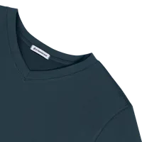 StringKing Men's FlexTech Short Sleeve V-Neck T-Shirt - Sharp Fit, Navy, Detail