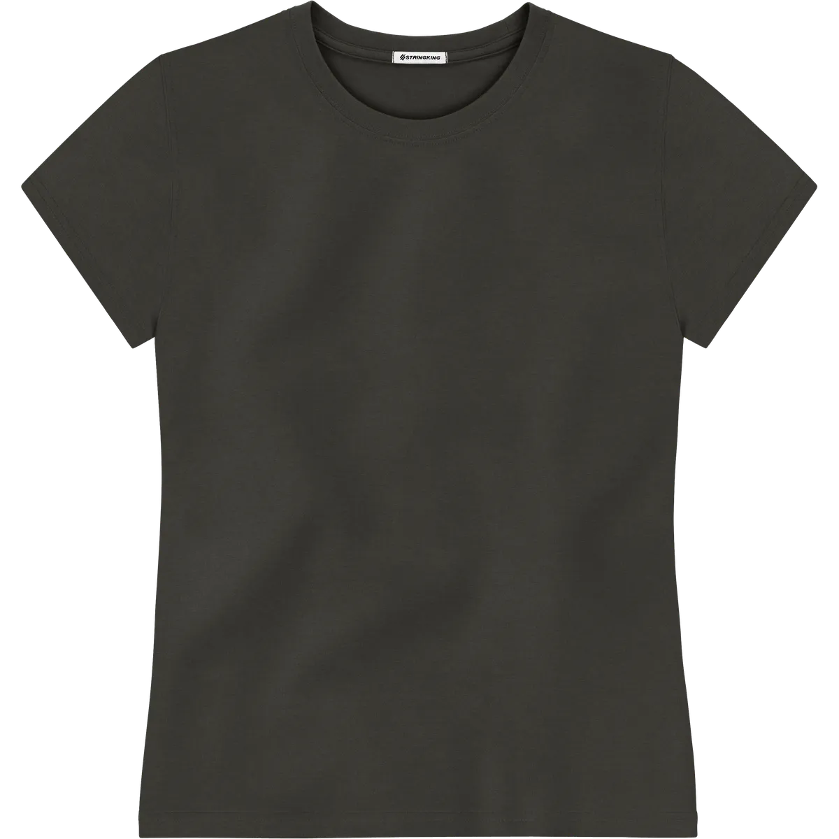 StringKing Women's Pima Jersey Tee - Relaxed Fit, Peat, Front