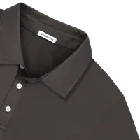 StringKing Men's FlexTech Short Sleeve Polo - Relaxed Fit, Charcoal, Detail