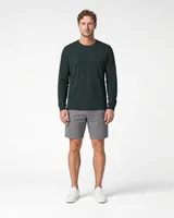 StringKing Men's Pima Terry Long Sleeve Tee - Sharp Fit, Pine Grove, Full Front - Human Model