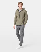 StringKing Men's Polartec Fleece Full Zip Hoodie with Pockets - Sharp Fit, Mermaid, Full Front Angle - Human Model