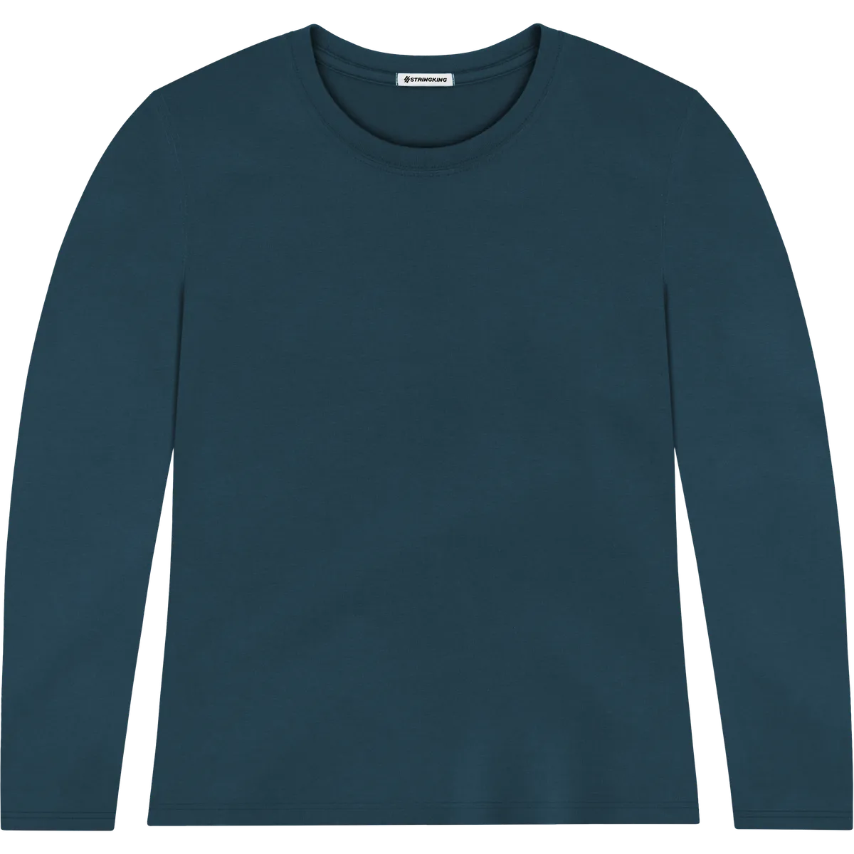 StringKing Women's Pima Jersey Long Sleeve Tee - Sharp Fit, Navy, Front